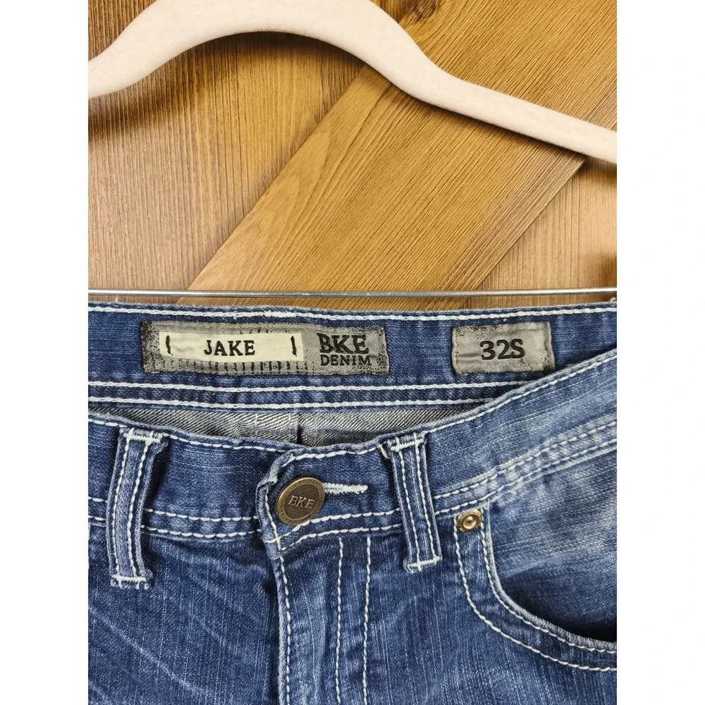 BKE Jake Jeans Mens 32x30 Blue Distressed‎ Stretch Denim